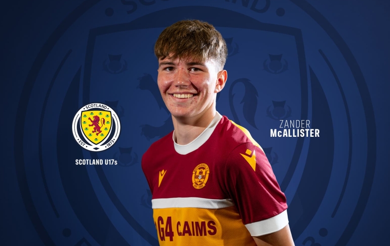 Zander McAllister in Scotland’s Under 17 squad