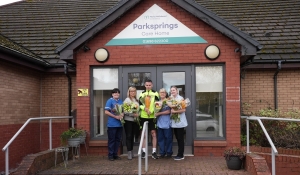 Flower donation to local care home