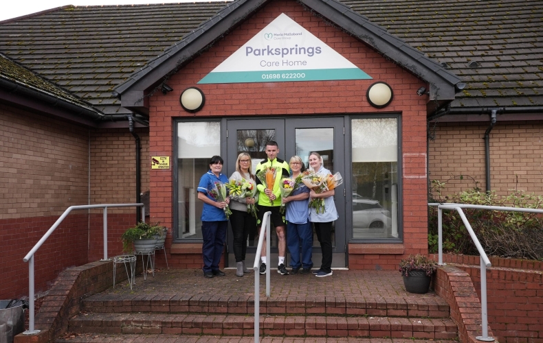 Flower donation to local care home