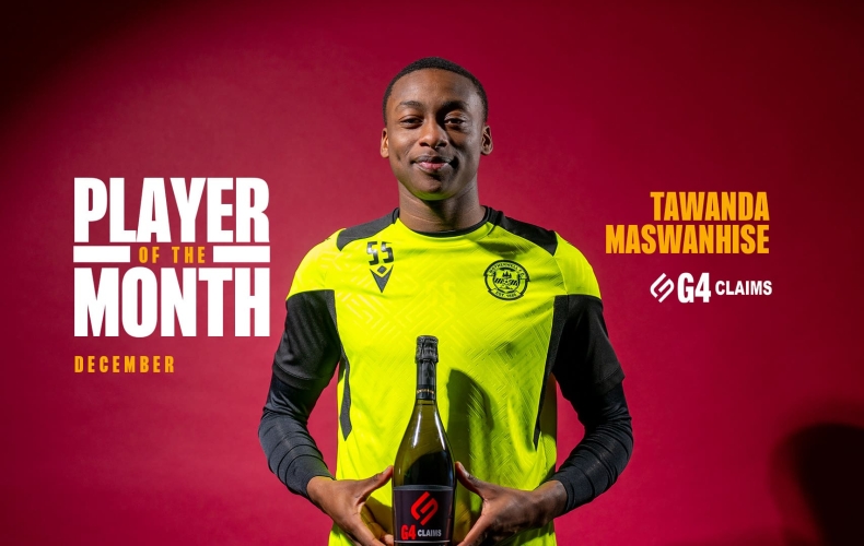 Tawanda Maswanhise named December player of the month